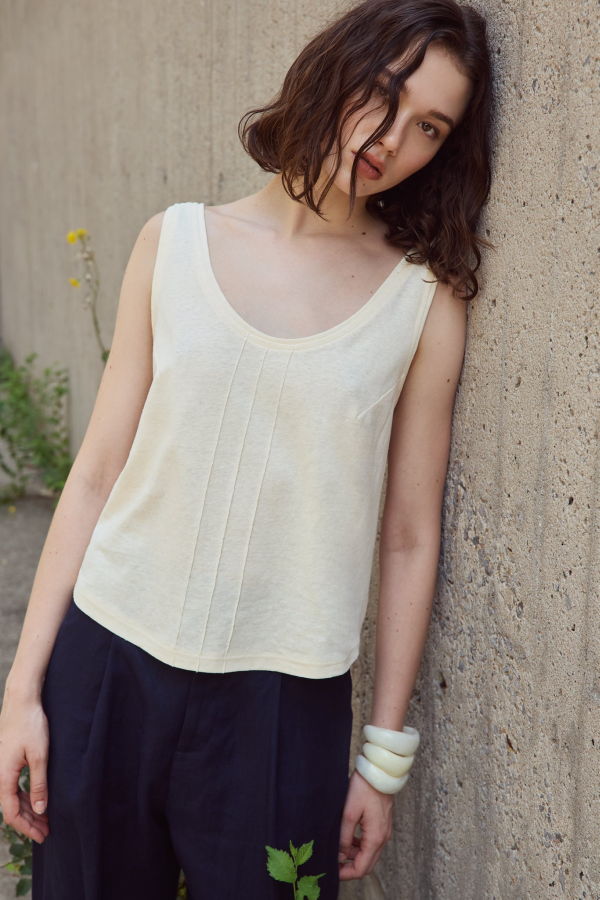 Eve Gravel Summer Top - Crème