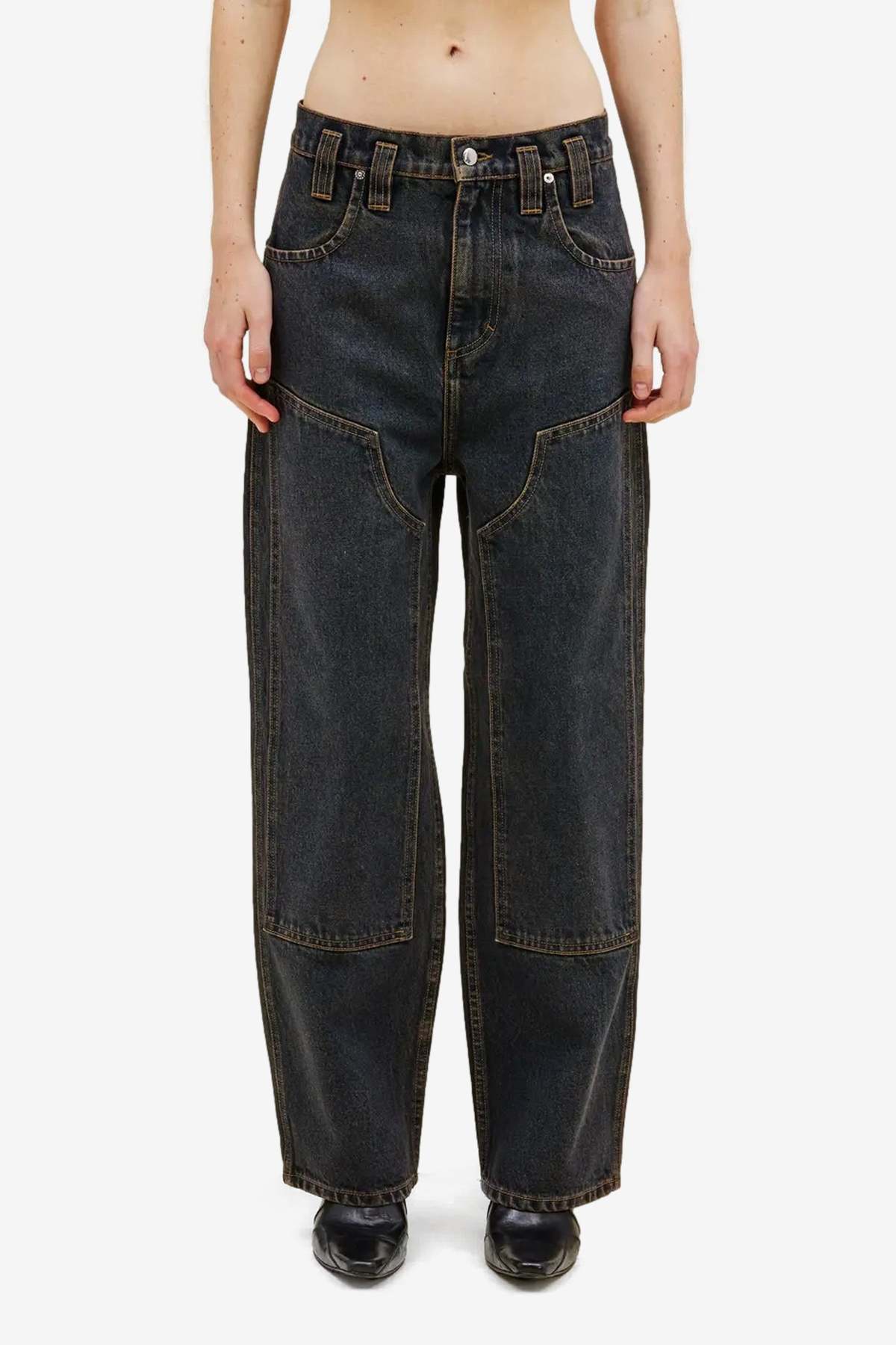 ECKHAUS LATTA Double Knee Baggy Jean - Valencia - Image 3 of 5