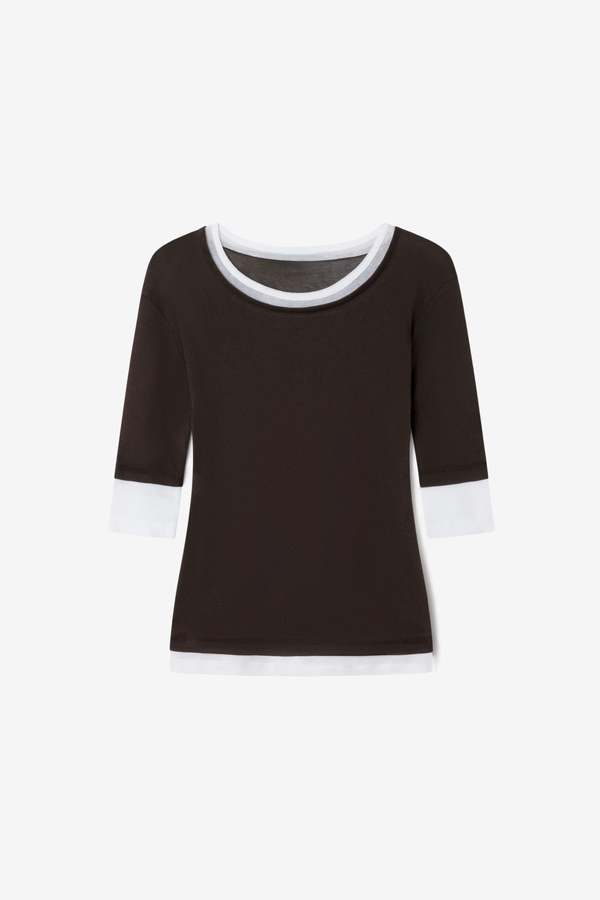 Gimagaus Gemma Top - Brown/White