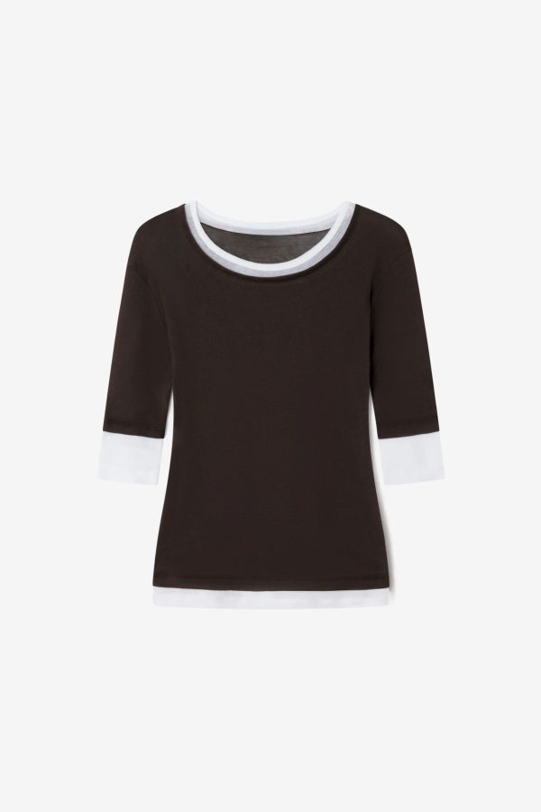Gimagaus Gemma Top - Brown/White