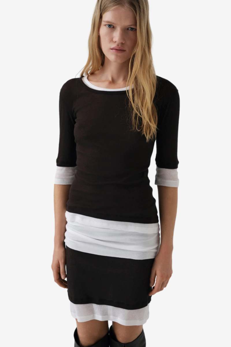 Gimagaus Gemma Top - Brown/White