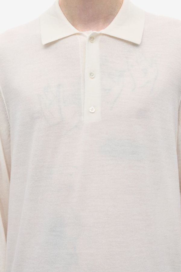 Berner Kühl Polo 16GG Wool Polo Shirt - Off White