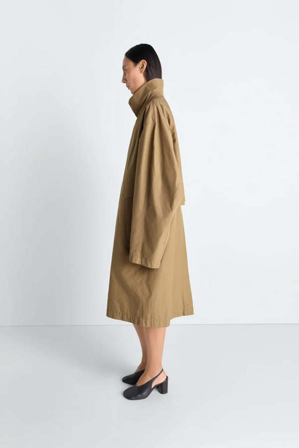 Lemaire Car Coat Ventile Cotton Raincoat - Khaki