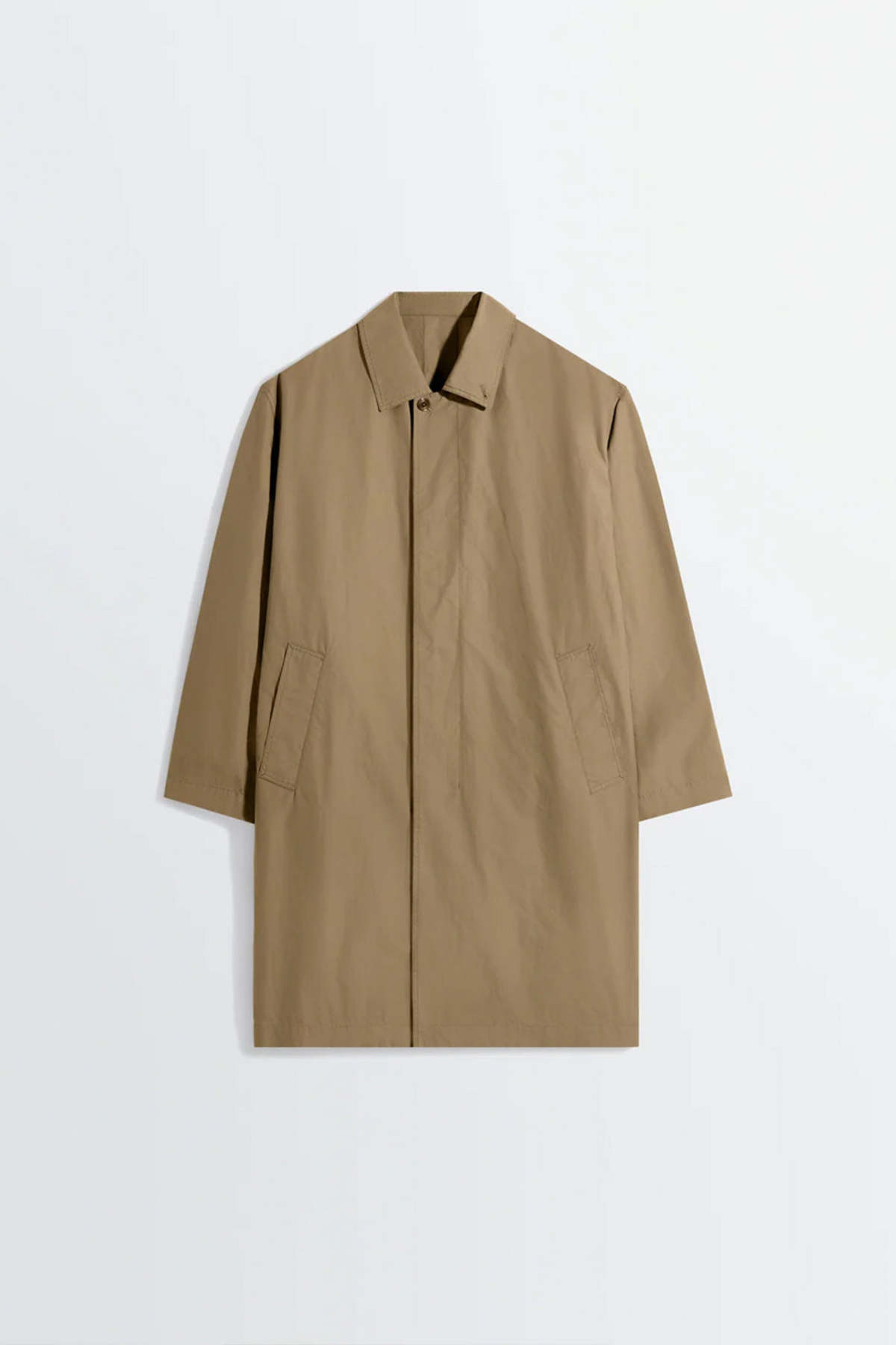 Lemaire Car Coat Ventile Cotton Raincoat - Khaki - Image 8 of 8