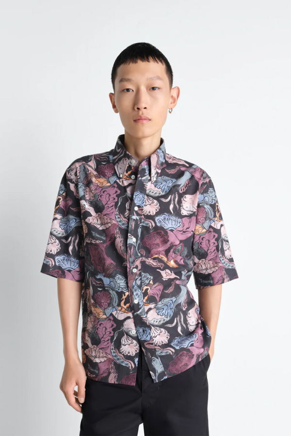 Lemaire Short Sleeve Shirt Floral