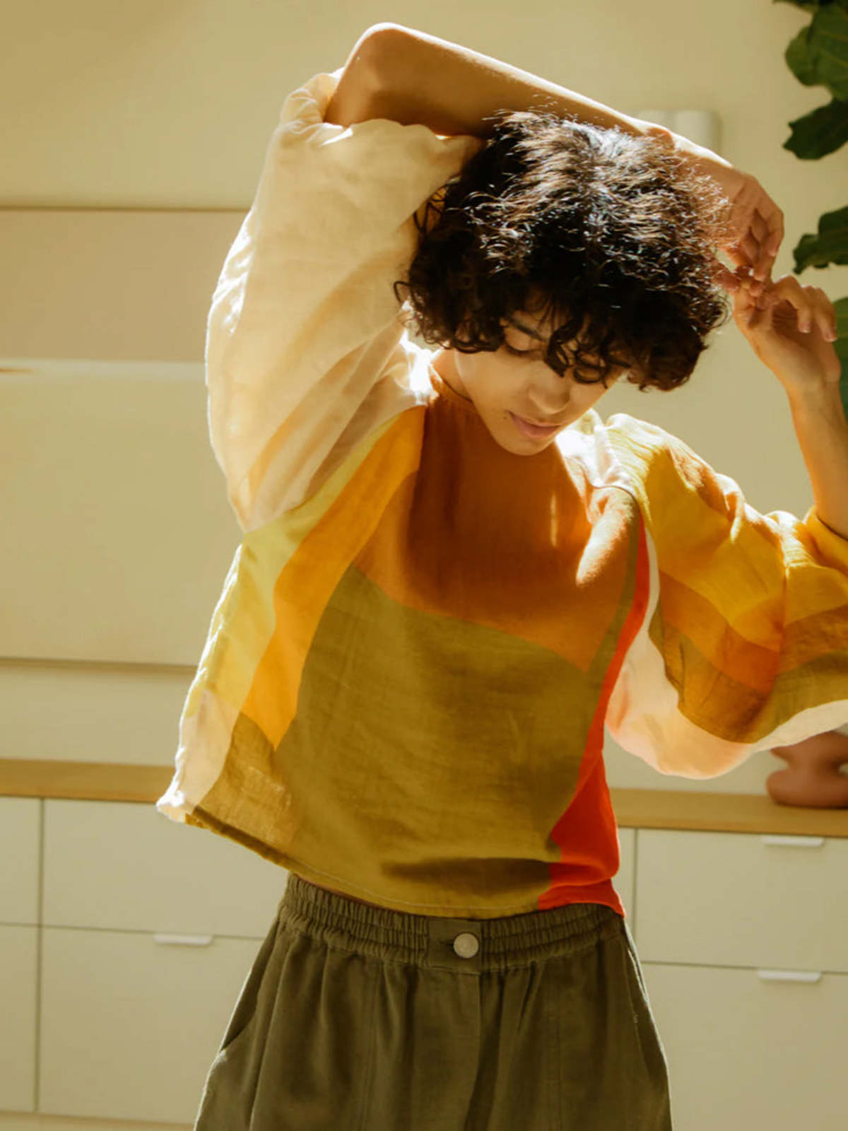 L.F.Markey Apollo Colour Block Top - Canopy - Image 2 of 7