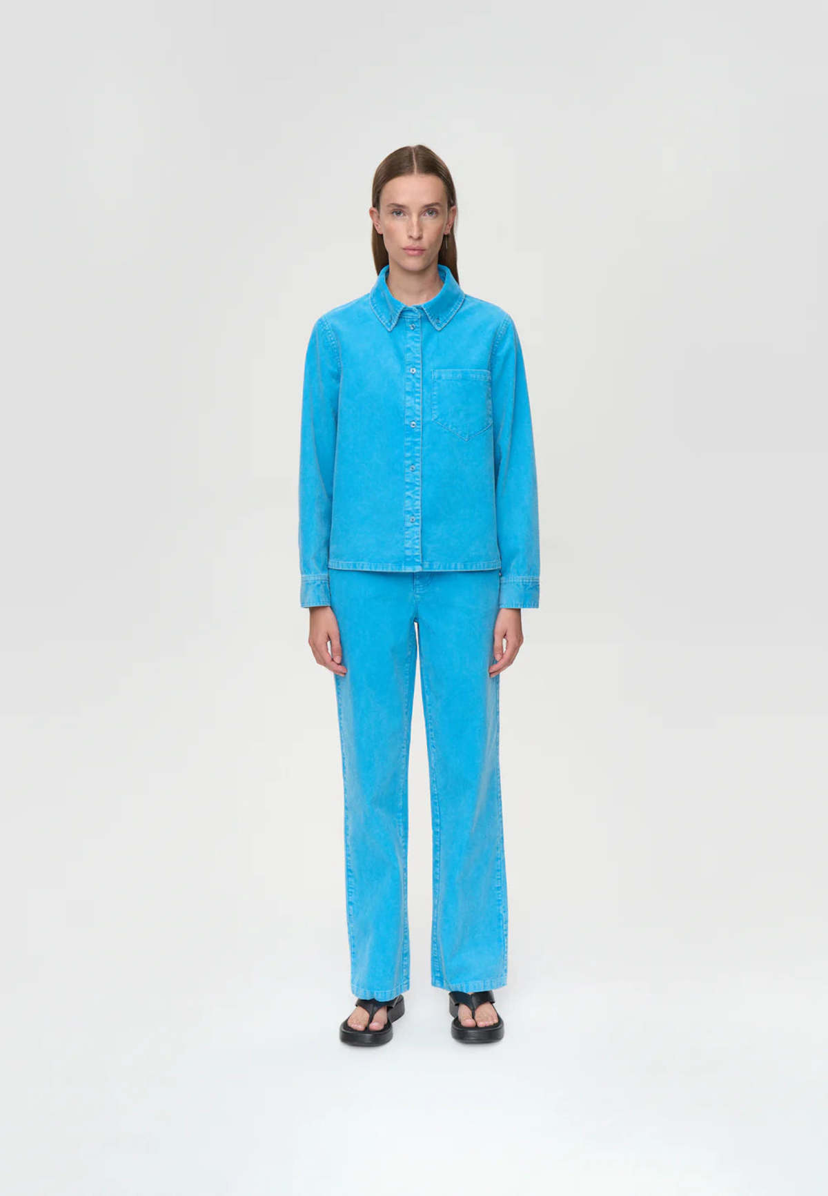 Minimum Lucia Shirt Jacket - Malibu Blue - Image 1 of 4