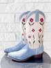 The Great. The Cowboy Boot - Washed Indigo Floral - Thumbnail 1
