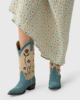 The Great. The Cowboy Boot - Washed Indigo Floral - Thumbnail 4