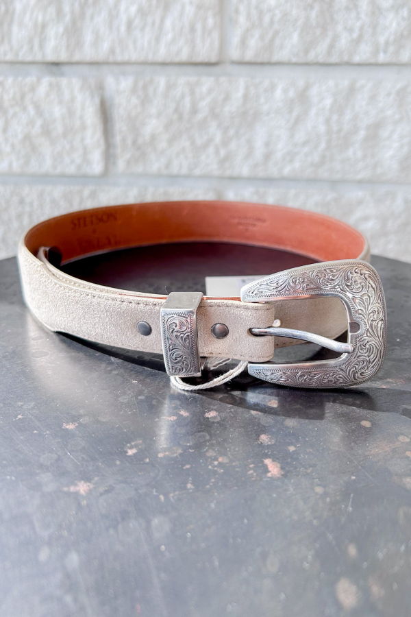 The Great. Western Narrow Belt - Cream with Silver