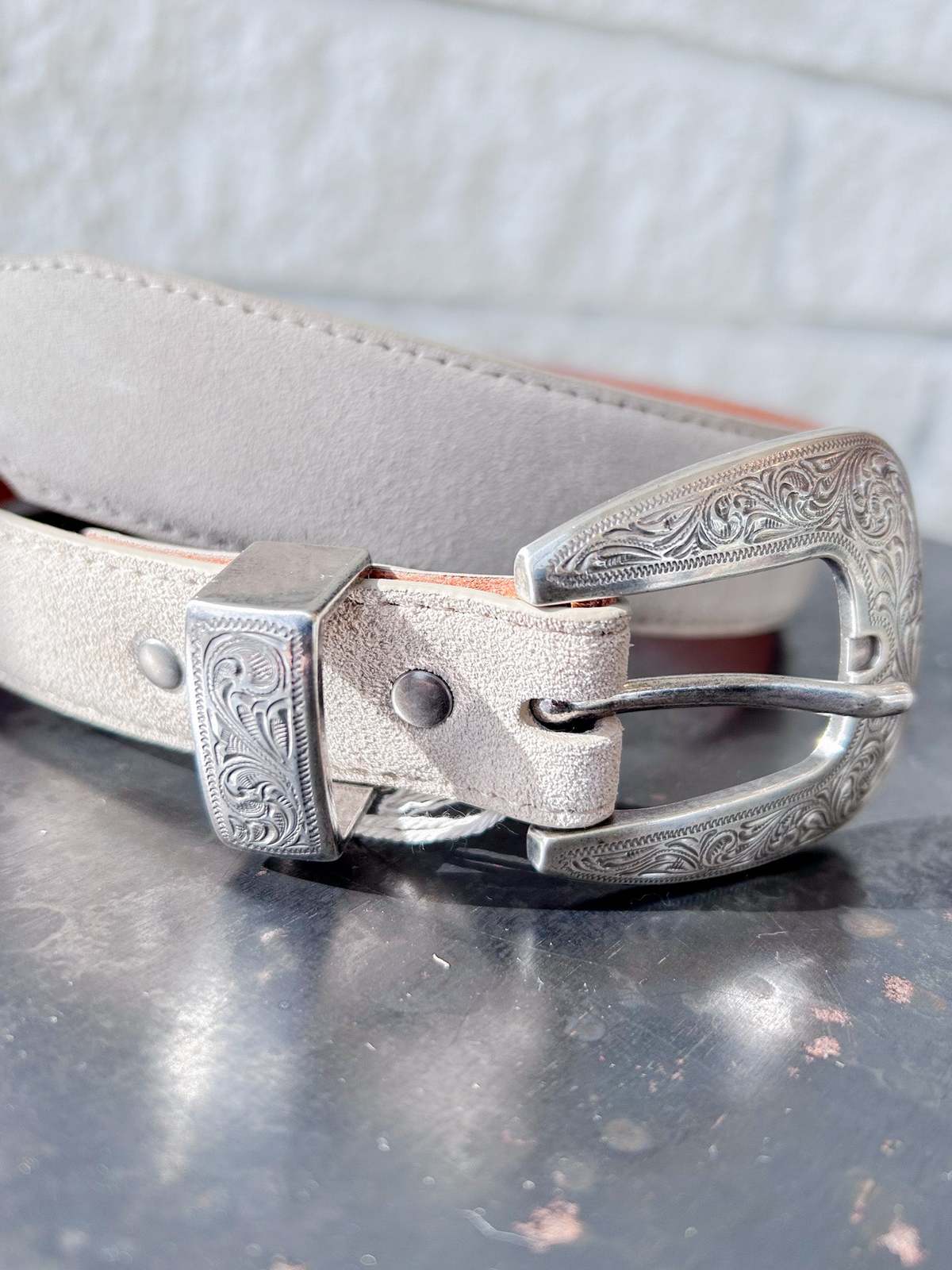 The Great. Western Narrow Belt - Cream with Silver - Image 3 of 4