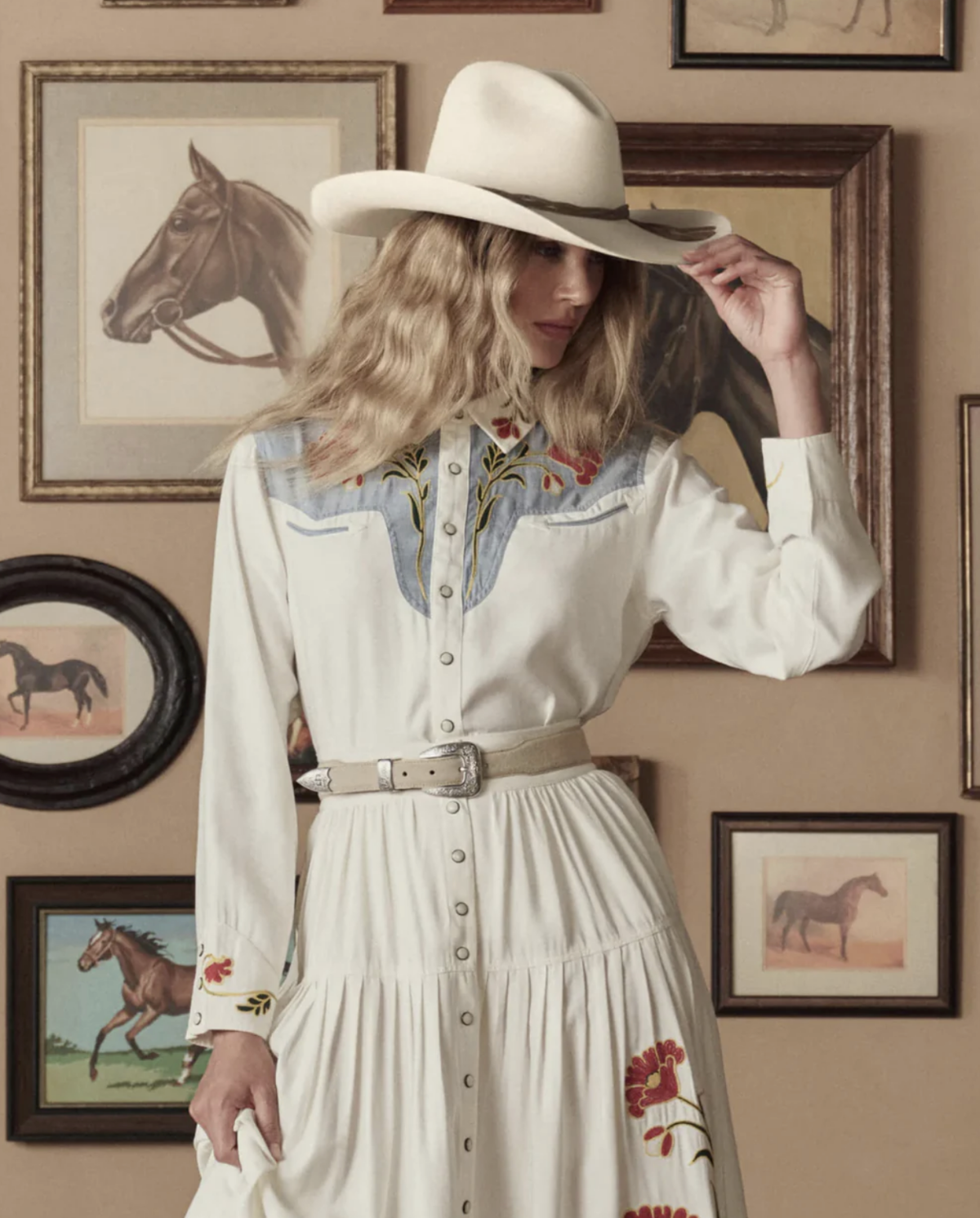 The Great. Western Narrow Belt - Cream with Silver - Image 4 of 4