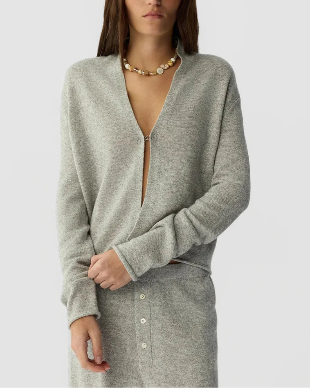 Guest in Residence Stealth Cardigan - Stone - Image 2 of 5