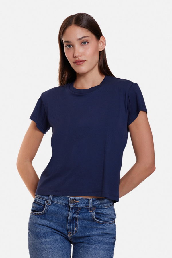 The Tile Club Bebe Lux Tee - Navy