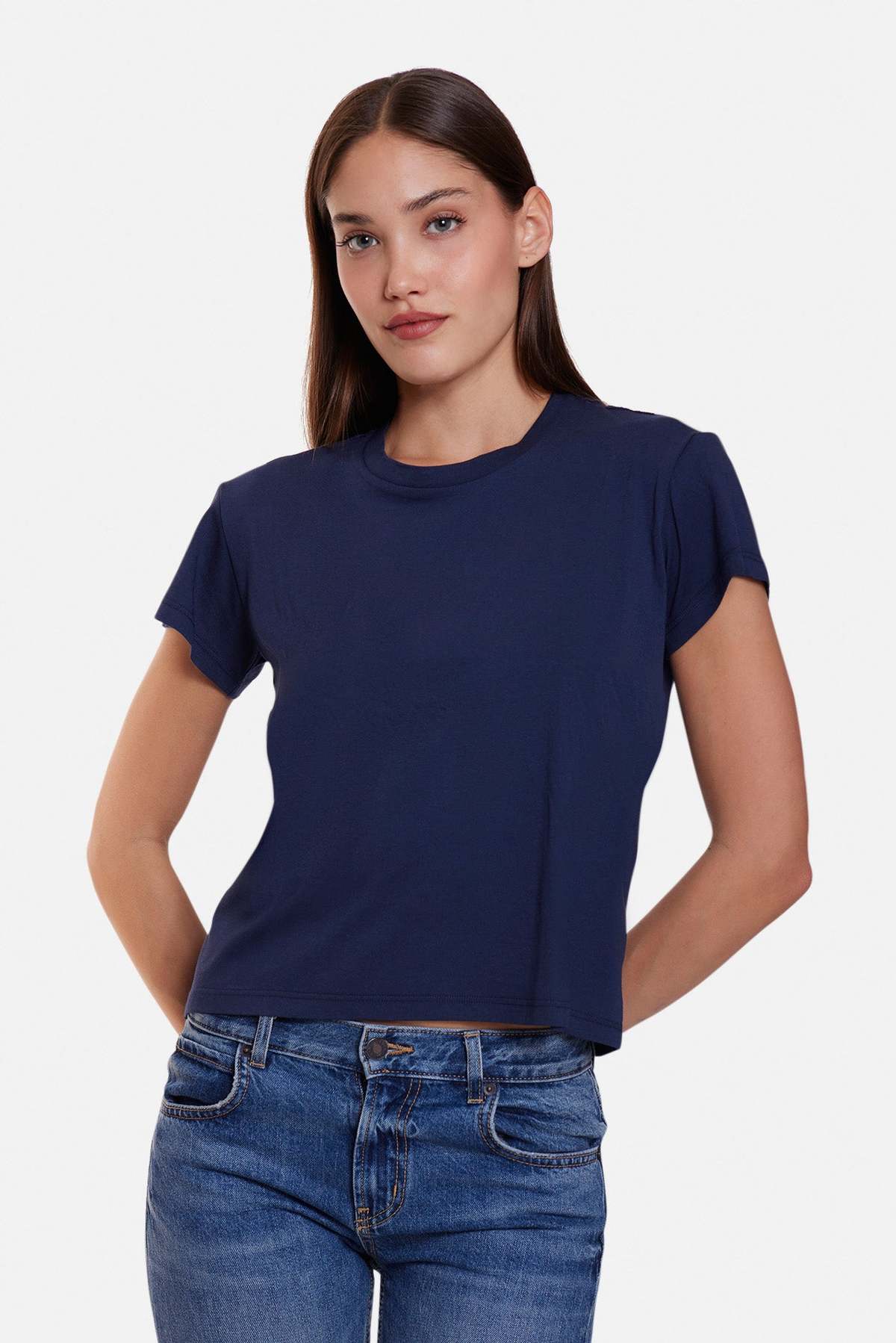 The Tile Club Bebe Lux Tee - Navy - Image 2 of 11