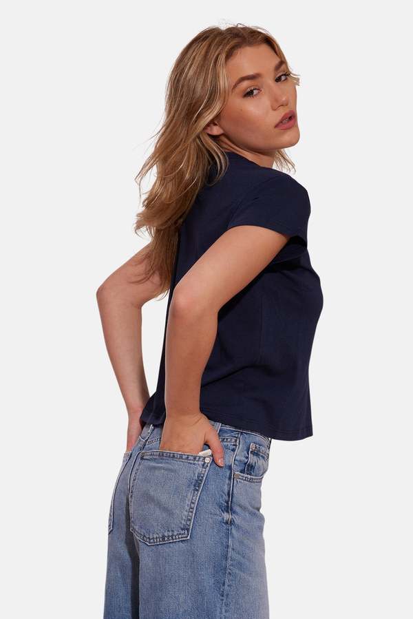 The Tile Club Bebe Lux Tee - Navy