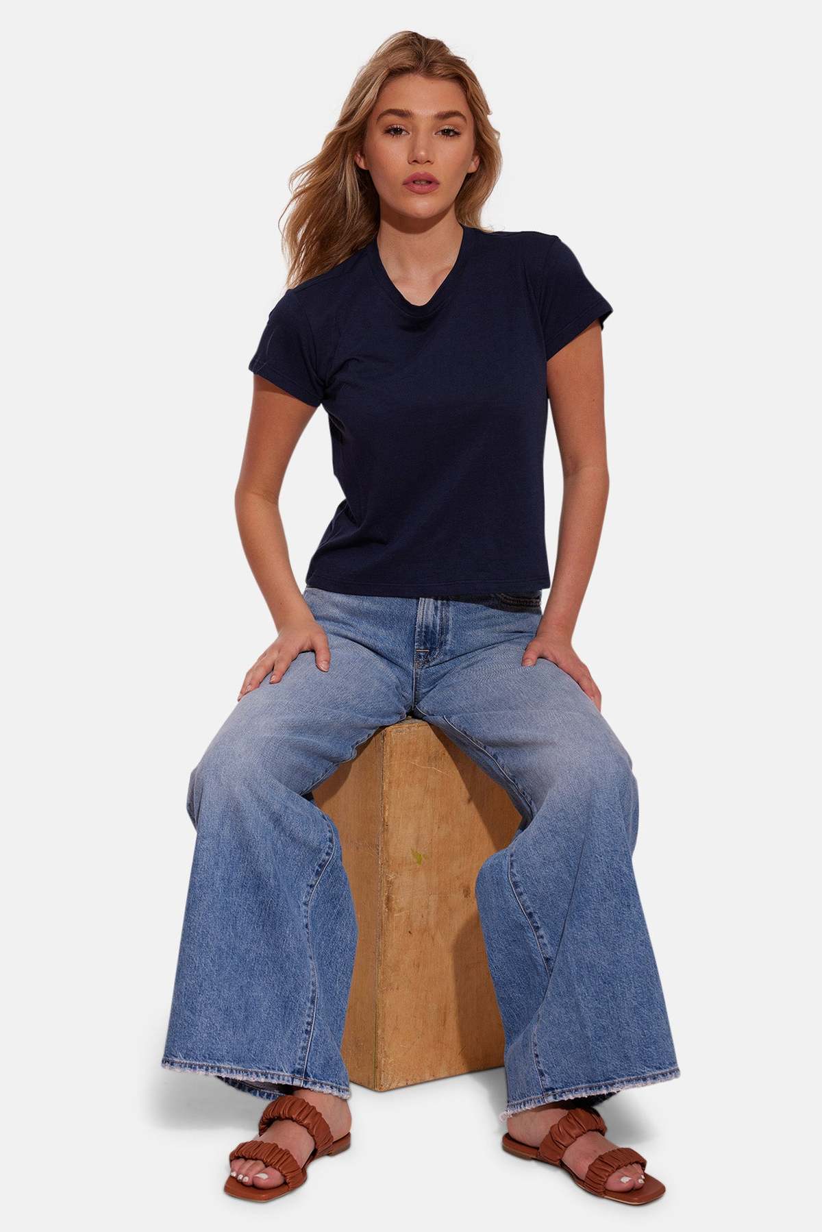 The Tile Club Bebe Lux Tee - Navy - Image 10 of 11