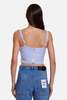The Tile Club Bungalow Bustier Top - White/Blue Stripe - Thumbnail 2