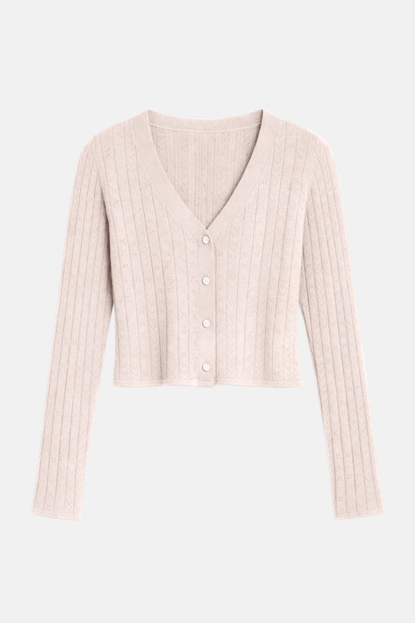The Tile Club Claire Pointelle Cardigan