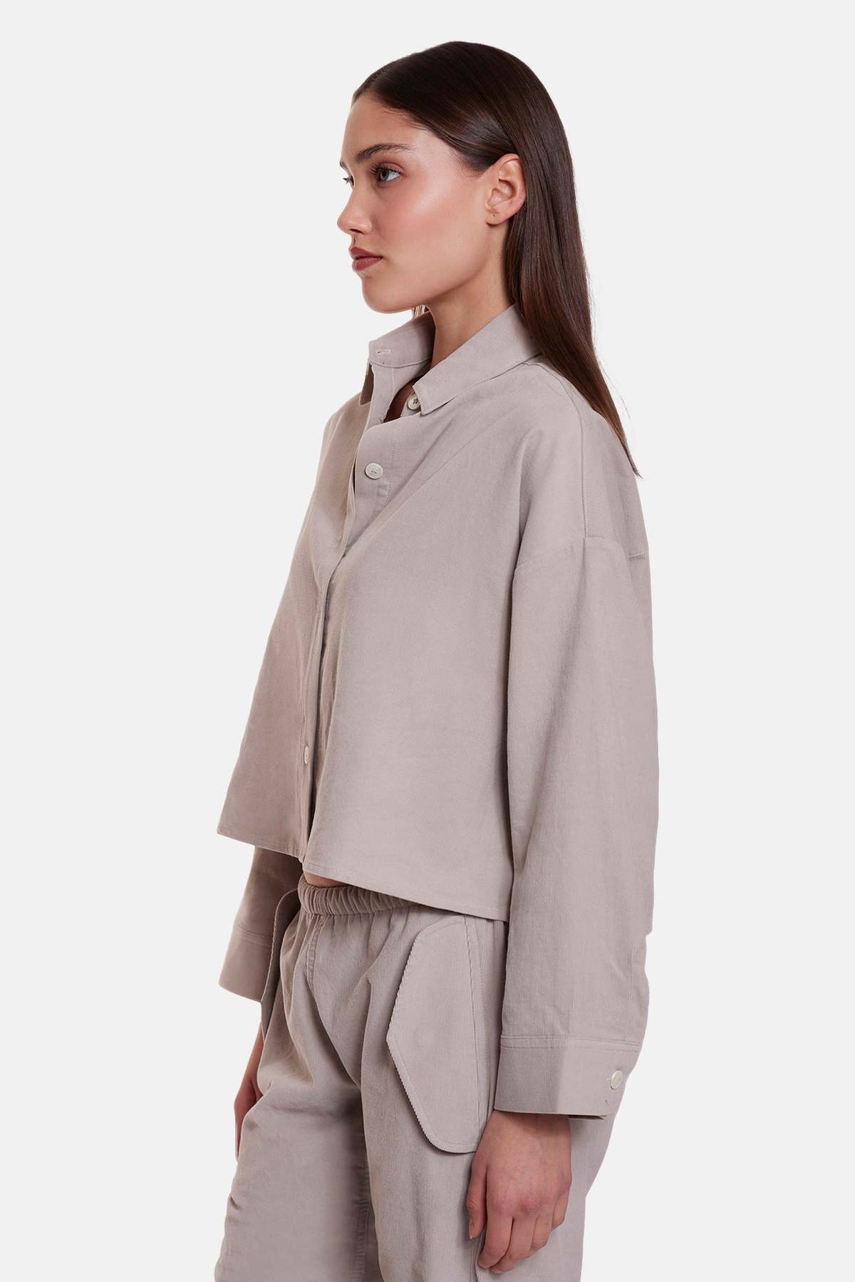 The Tile Club Foxy Micro Cord Crop Shirt - Image 3 of 3