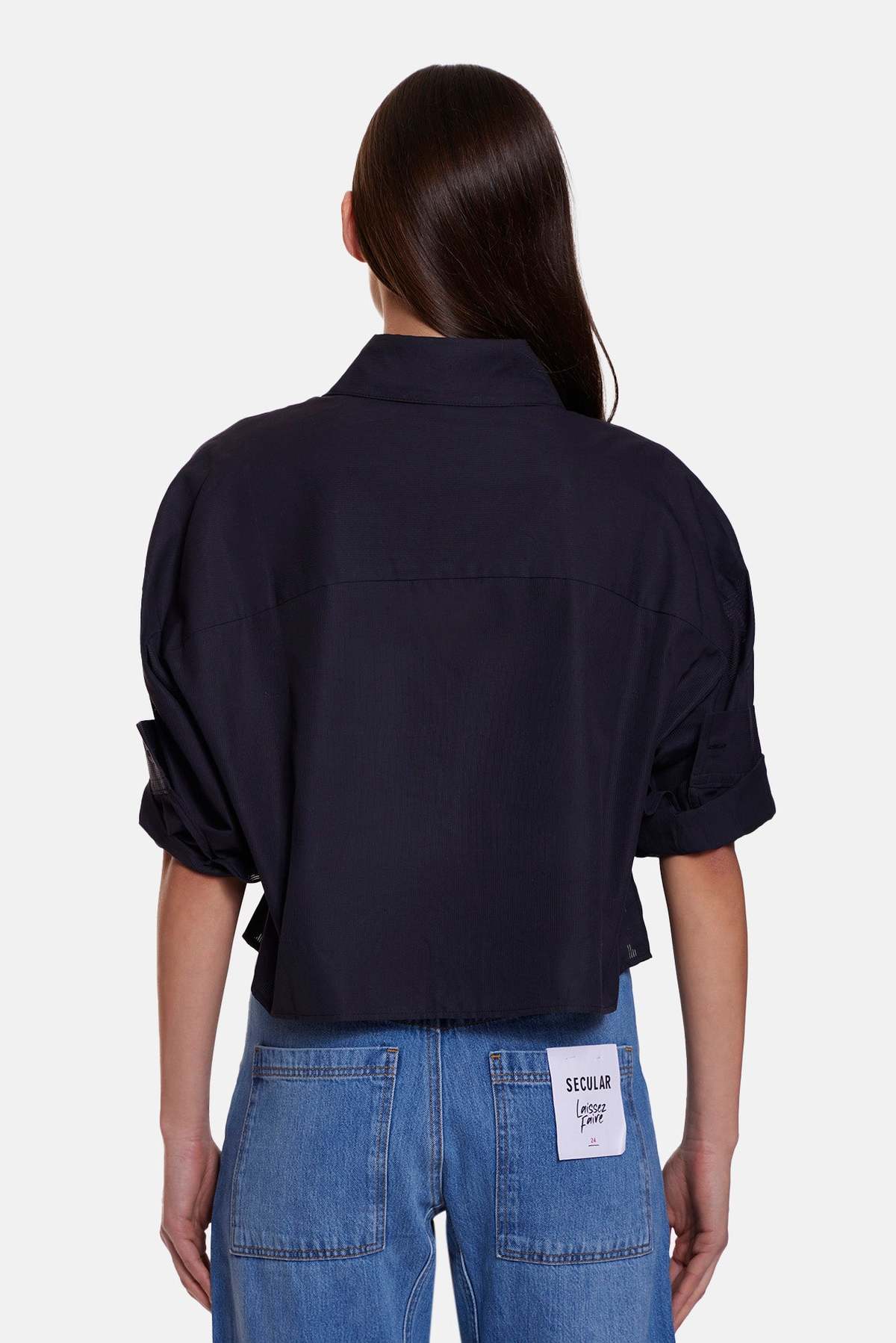 The Tile Club Gansett Poplin Crop Shirt - Image 3 of 7