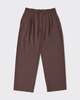 Kanemasa Phil Nylon Tuck Easy Pants, Brown Dye - Thumbnail 1