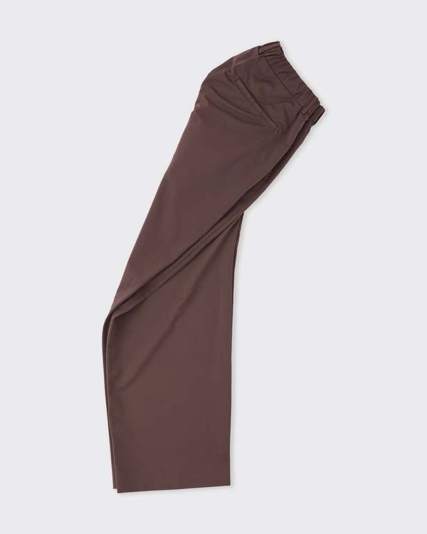 Kanemasa Phil Nylon Tuck Easy Pants, Brown Dye