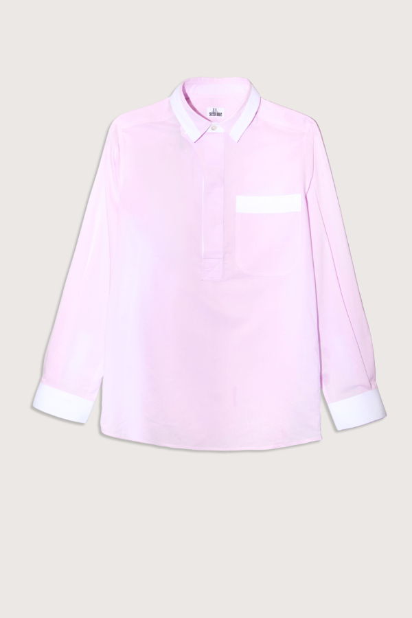 SEBLINE Combat Polo Shirt - Pale Pink