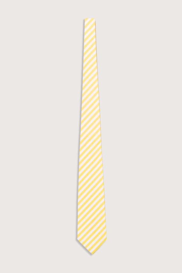 SEBLINE Neck Tie Necktie - Pale Yellow/White