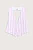 SEBLINE Waistcoat Vest - Pale Pink/White - Thumbnail 1