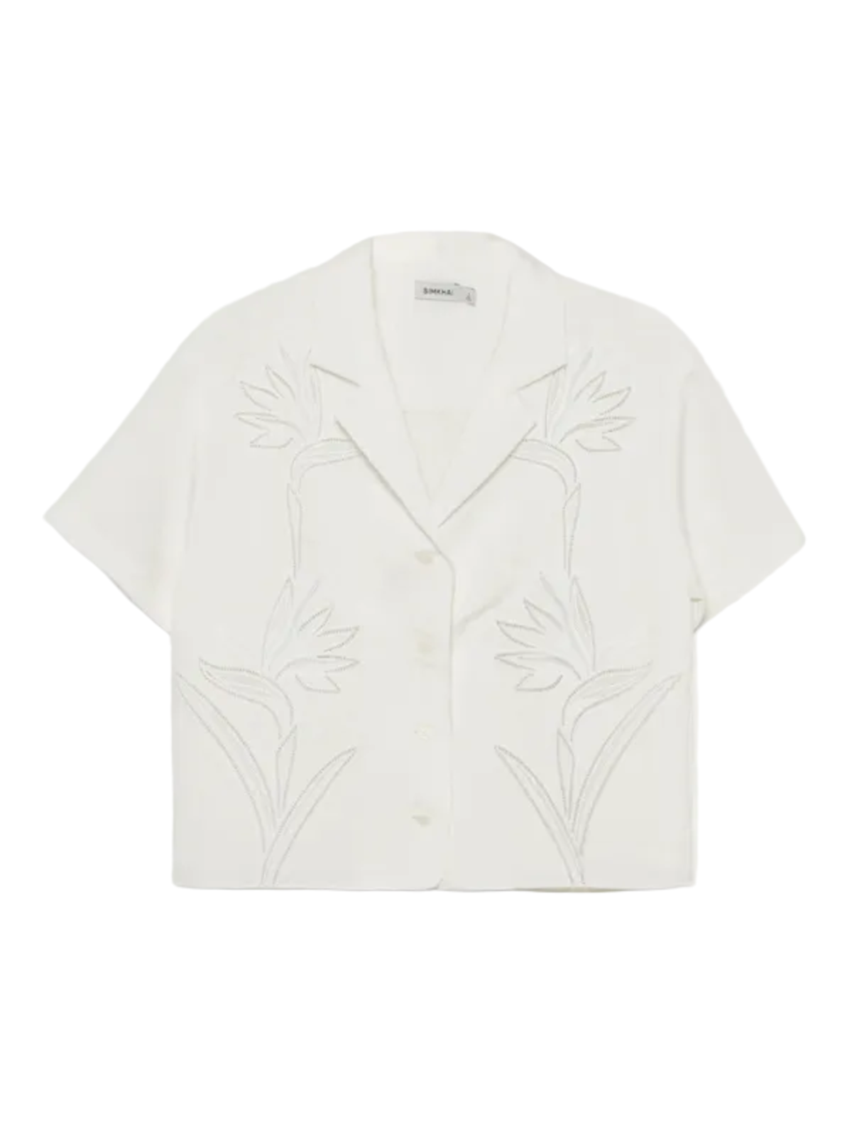 Jonathan Simkhai Louisa Embroidered Camp Shirt - Image 1 of 5