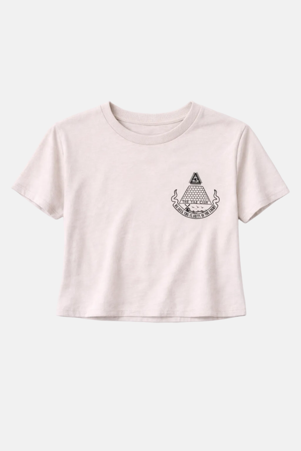 Blue&Cream Pyramid Crop Tee