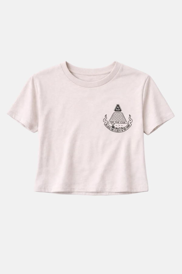 Blue&Cream Pyramid Crop Tee