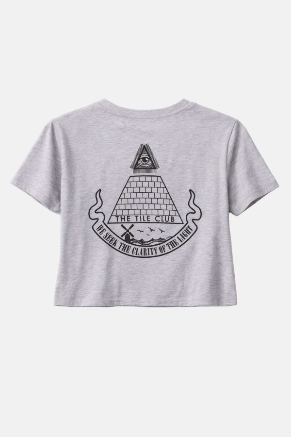 Blue&Cream Pyramid Crop Tee