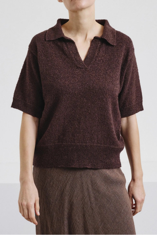 Pomandere Knit Polo - Ebony