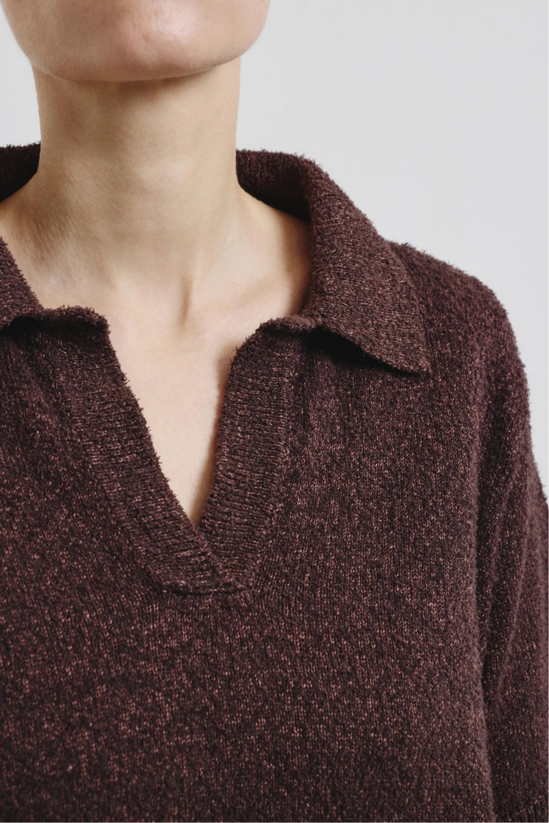 Pomandere Knit Polo - Ebony