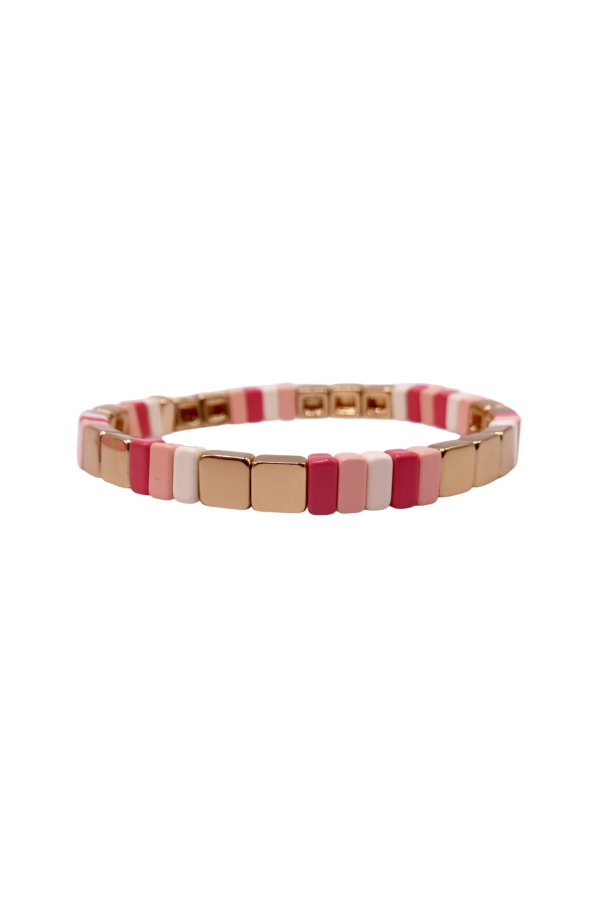LA LUMIERE NY Pink Skies Square Single Bracelet