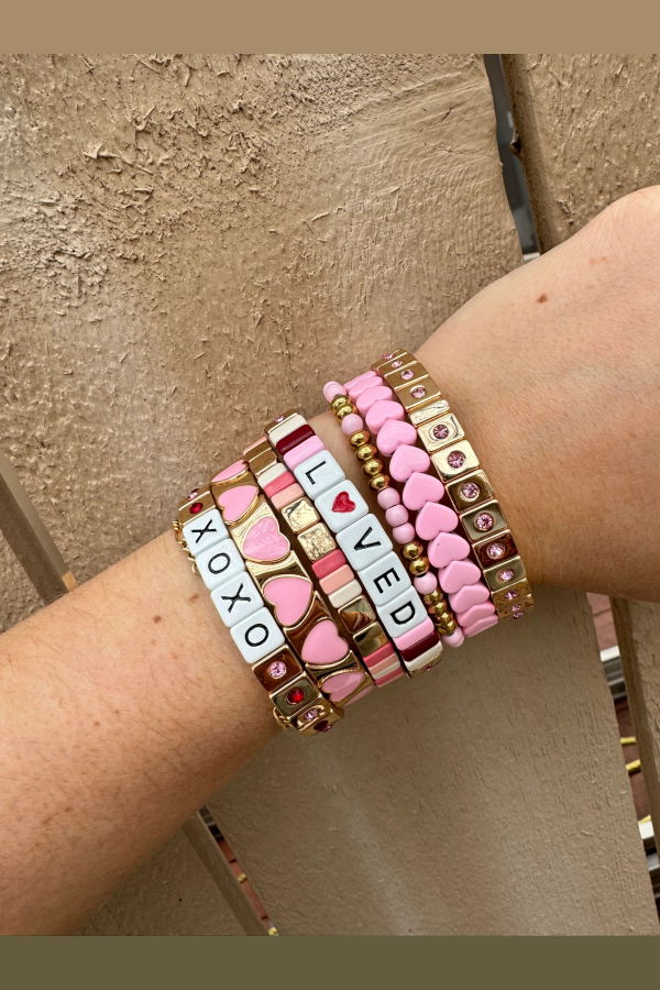 LA LUMIERE NY Pink Skies Square Single Bracelet