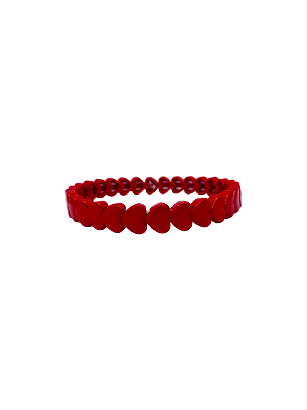 LA LUMIERE NY Red Mini Hearts Bracelet LA LUMIERE NY Red Mini Hearts Bracelet
