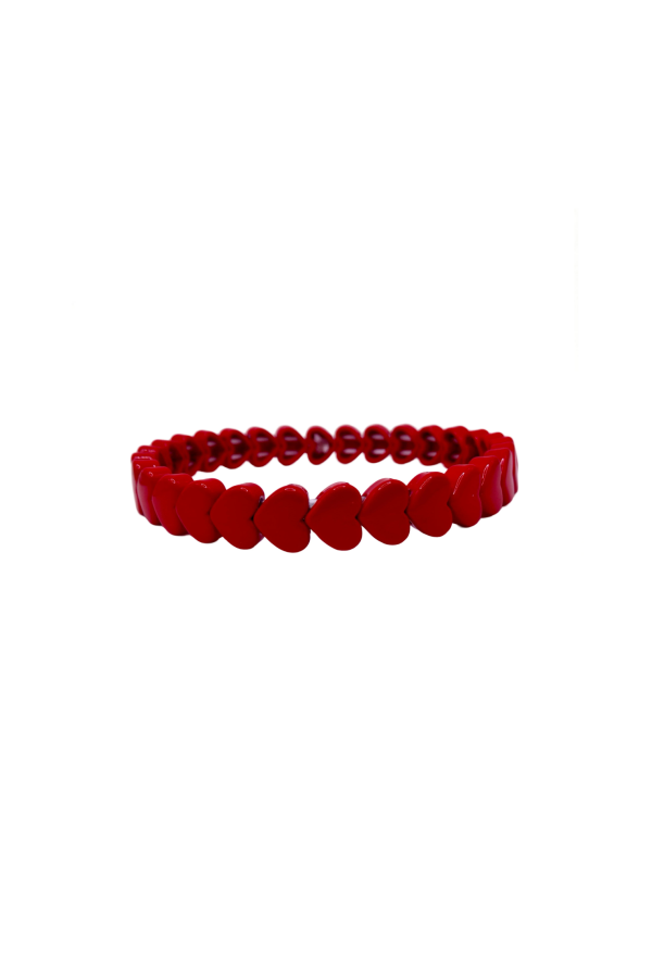 LA LUMIERE NY Red Mini Hearts Bracelet