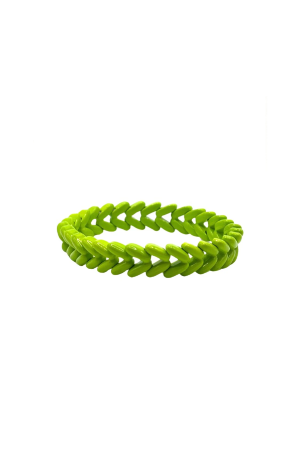 LA LUMIERE NY The Neon Green Wheat Stud Bracelet