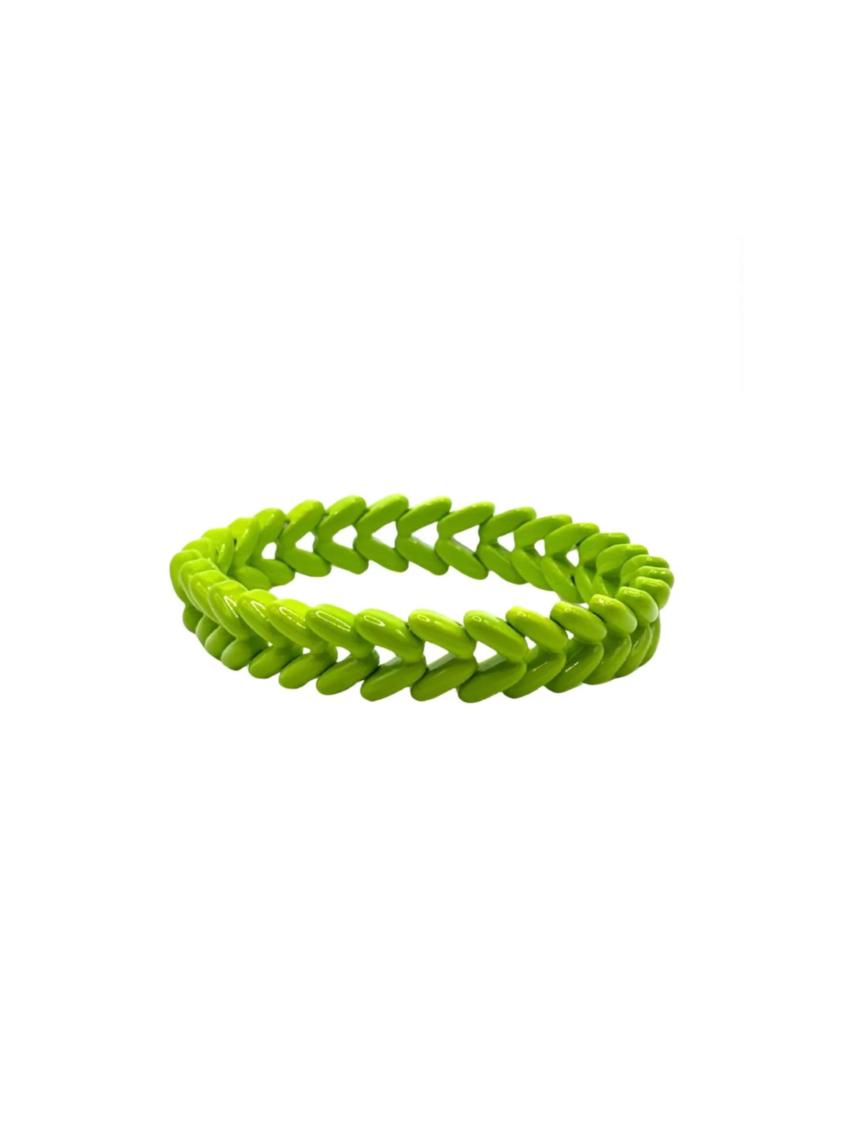 LA LUMIERE NY The Neon Green Wheat Stud Bracelet - Image 1 of 3