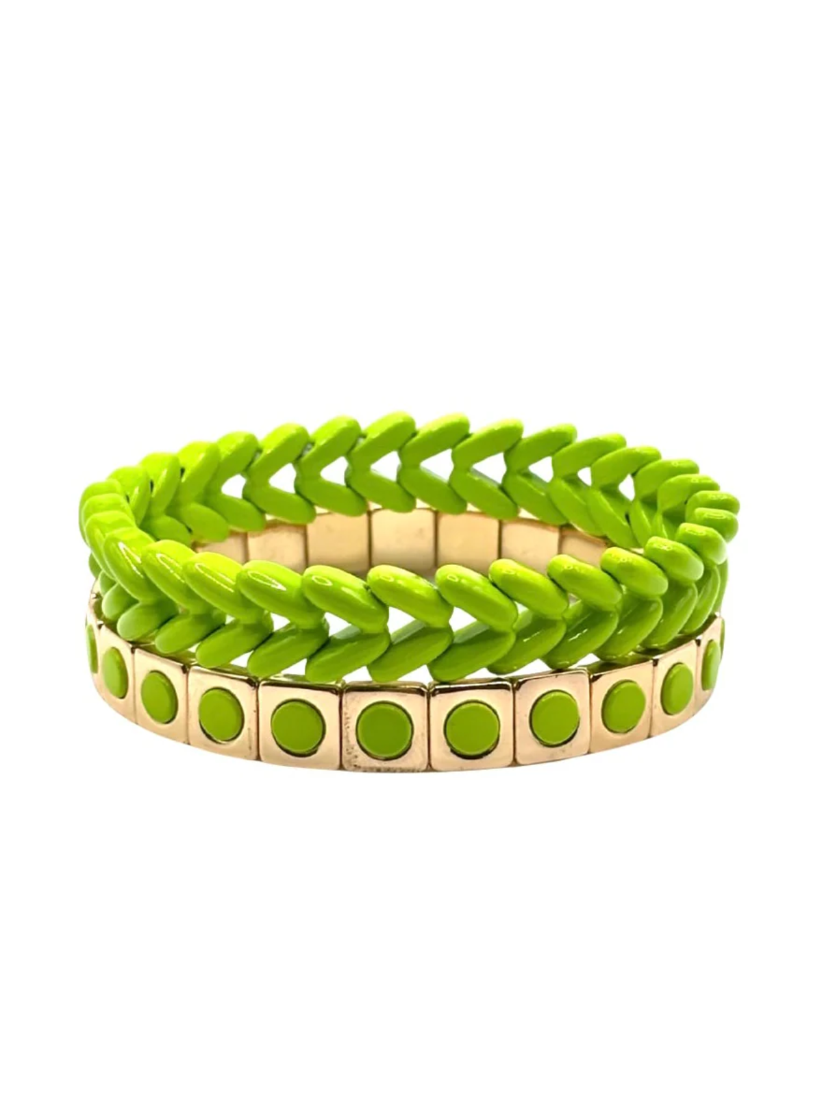LA LUMIERE NY The Neon Green Wheat Stud Bracelet - Image 3 of 3