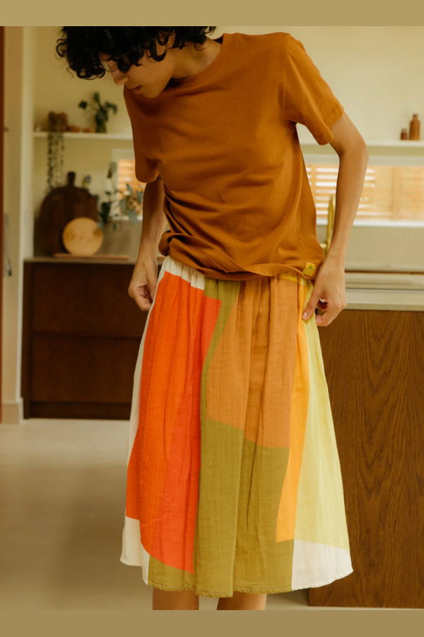 L.F.Markey Russell Colour Block Skirt