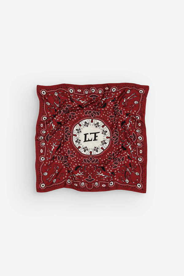 Maison Lecomte Flament Far West Silk Scarf - Bordeaux