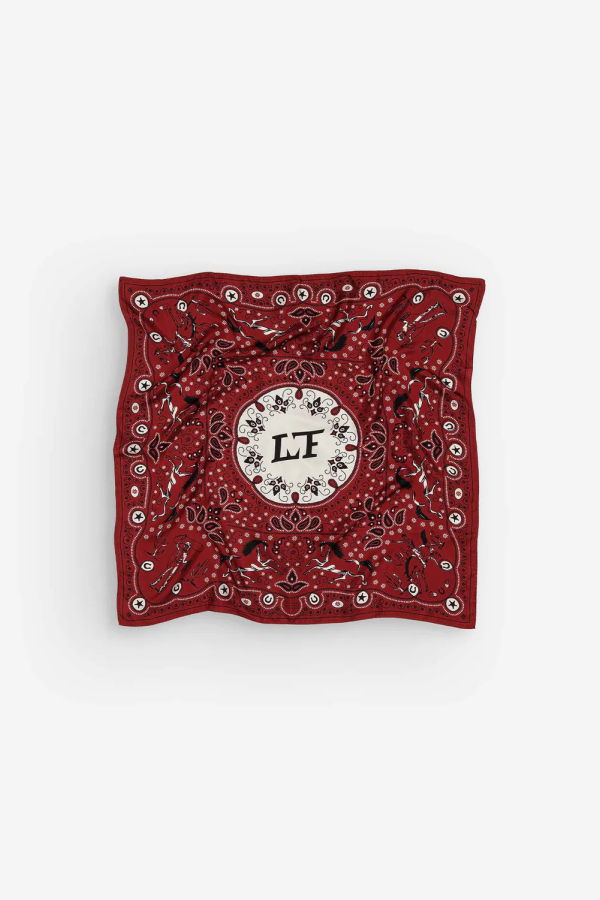 Maison Lecomte Flament Far West Silk Scarf - Bordeaux