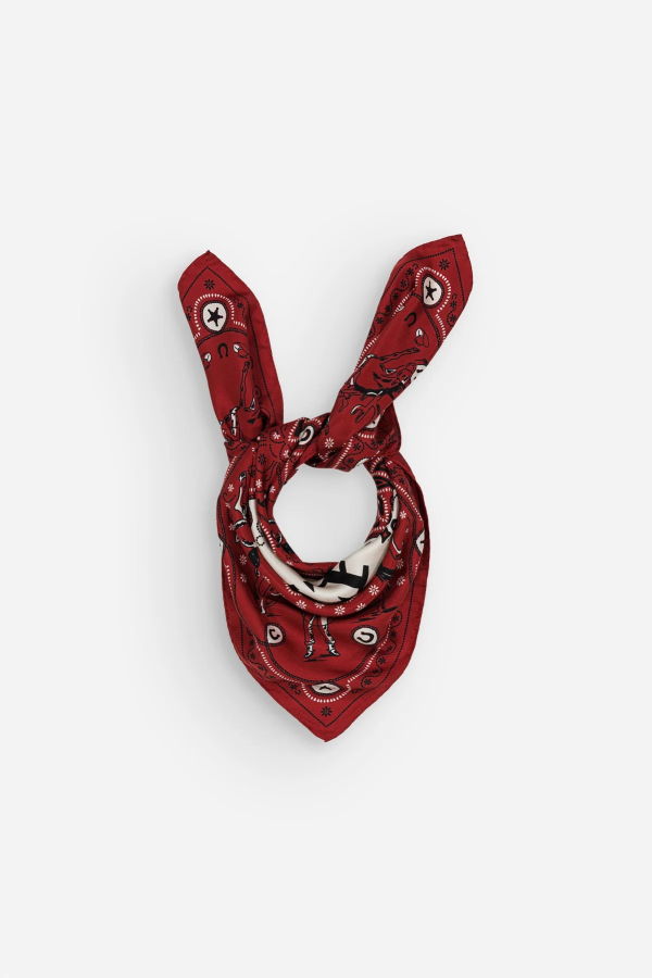 Maison Lecomte Flament Far West Silk Scarf - Bordeaux