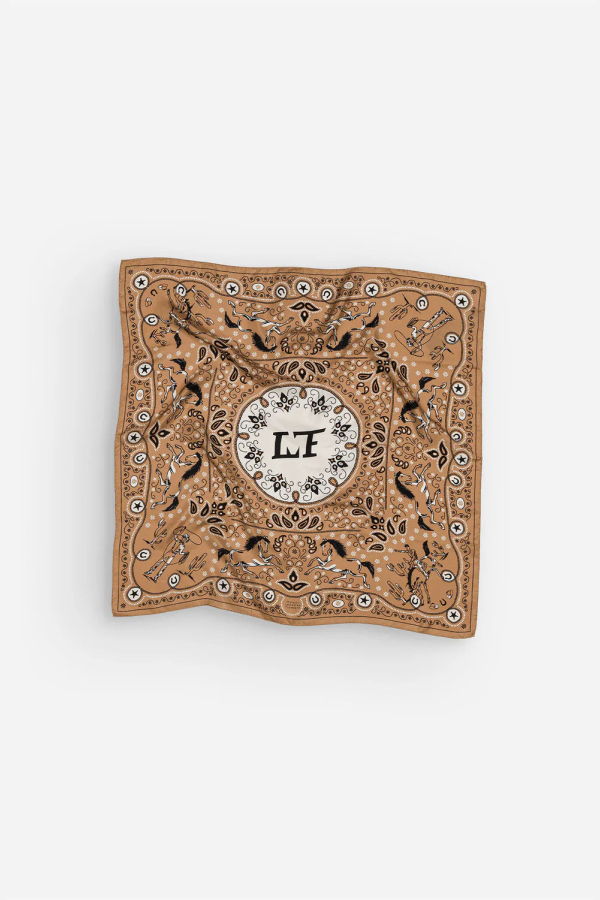 Maison Lecomte Flament Far West Silk Scarf - Natural