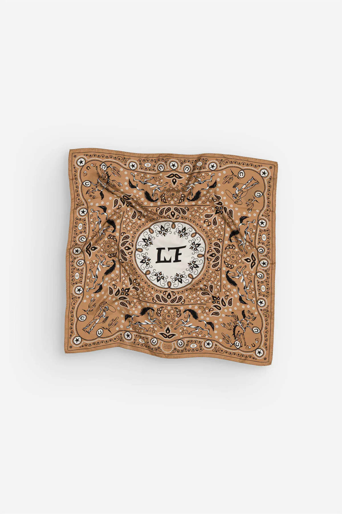 Maison Lecomte Flament Far West Silk Scarf - Natural - Image 1 of 4