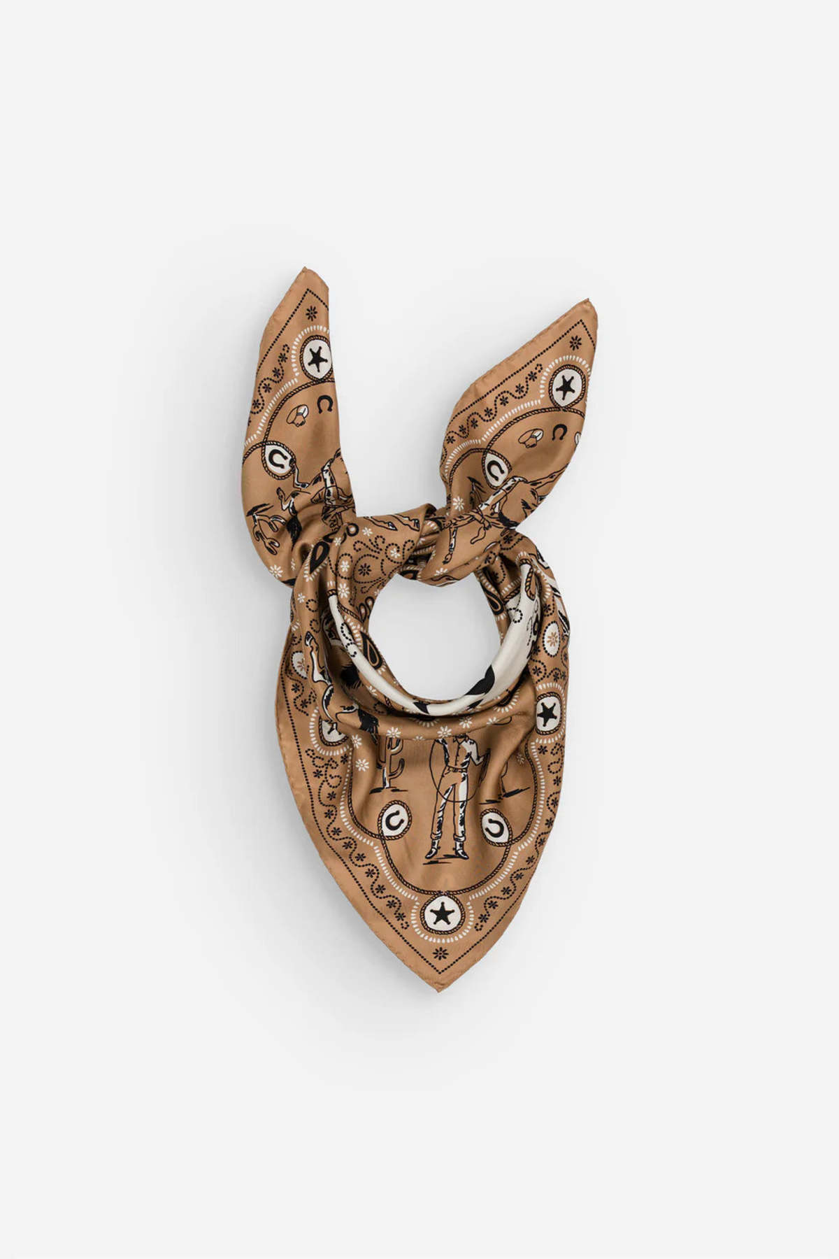 Maison Lecomte Flament Far West Silk Scarf - Natural - Image 3 of 4